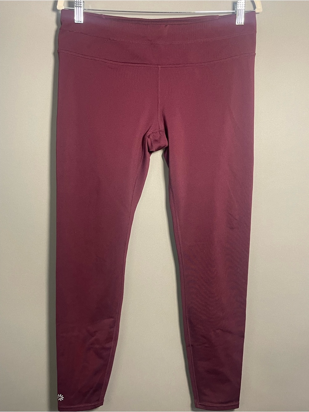 Athleta Burgundy High Rise 7/8 Leggings Size Large